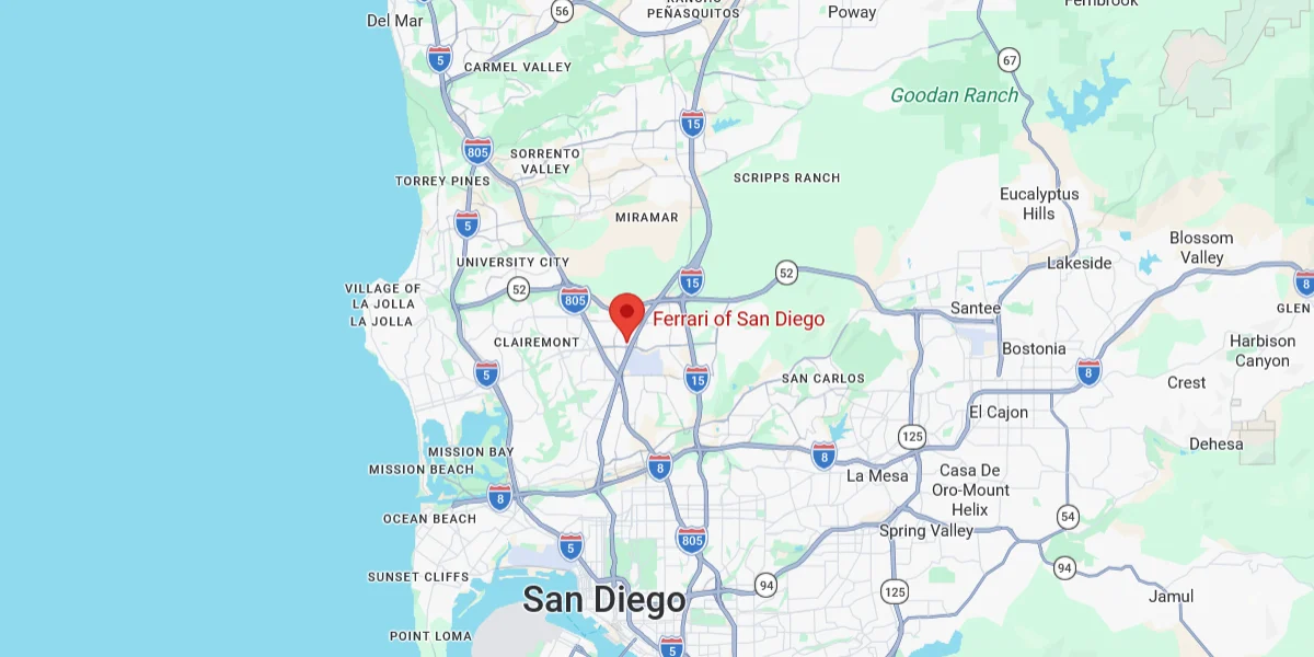 Ferrari of San Diego Map
